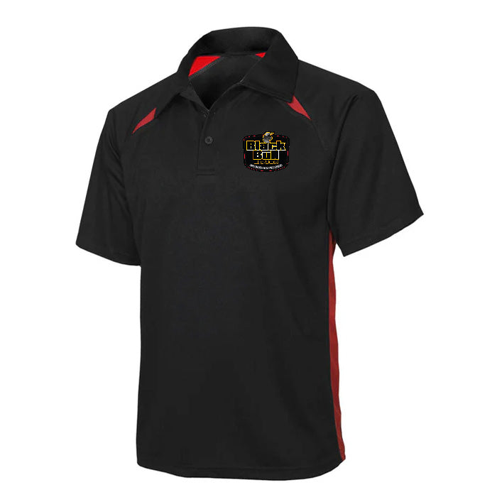Unisex Splice Polo Black/Red BBL