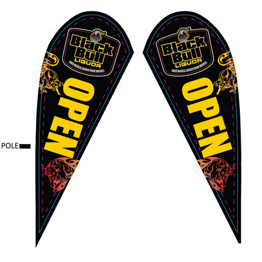 PREMIUM TEARDROP FLAG - 2.2M Small BBL