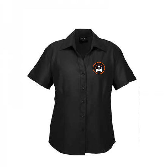 Ladies Plain Oasis Short Sleeve Shirt Satellite