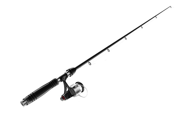 black fishing rod